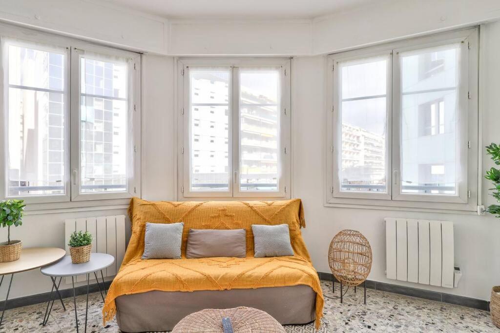 L29 Lenval Beach At 1Min Walk To Sea Front Ac Balcony 니스 외부 사진